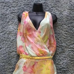 Size 0 Marciano Floral romper worn once